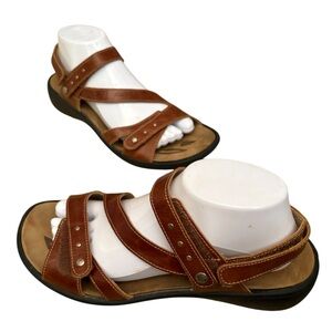 Romika Brown Leather Strap Sandals - Casual Open-Toe Comfort 41